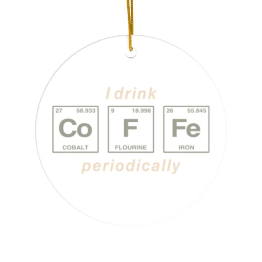COFFEE - with elements of the periodic table Ceramic Ornaments