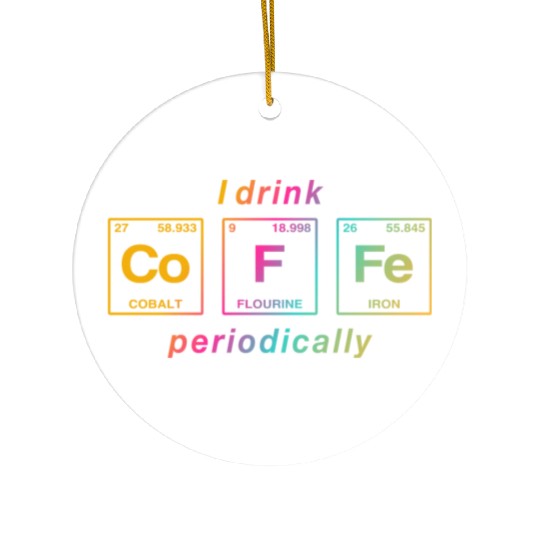 COFFEE - with elements of the periodic table Ceramic Ornaments