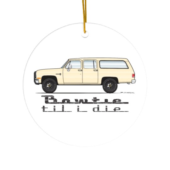 bowtie Santa Fe Tan Ceramic Ornaments