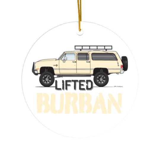 burban Santa Fe Tan Ceramic Ornaments