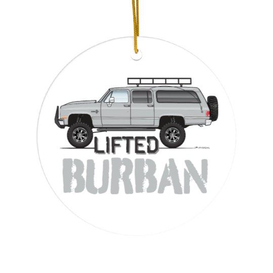 burban Light Silver Ceramic Ornaments