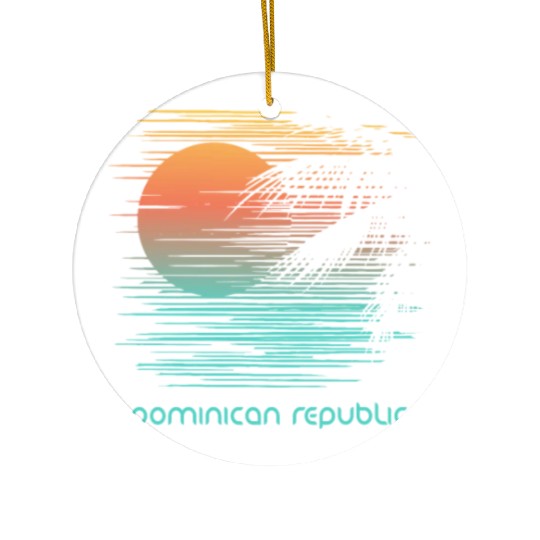 Artistic Dominican Republic Palm Tree Vacation Ceramic Ornaments