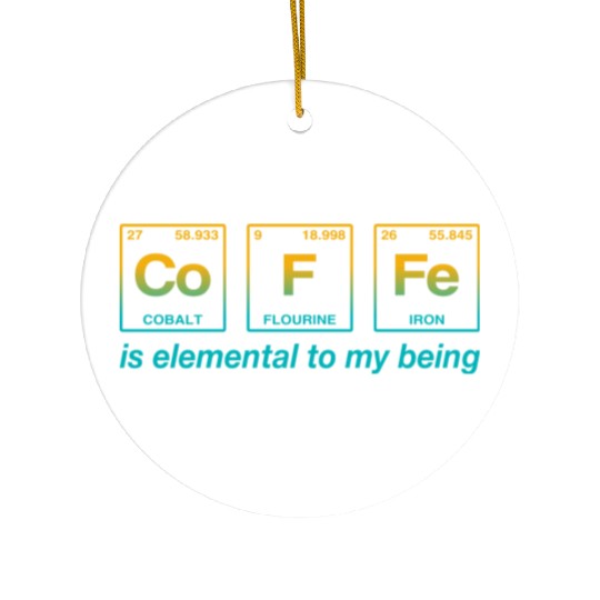 COFFEE - with elements of the periodic table Ceramic Ornaments