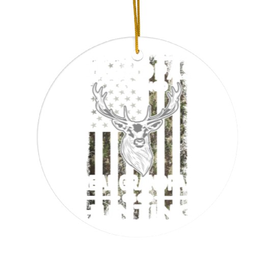 Buck Deer Hunting American Camouflage Ceramic Ornaments