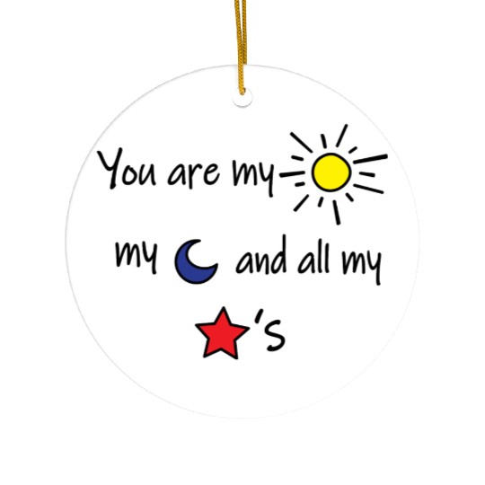 Sun Moon and Stars Ceramic Ornaments
