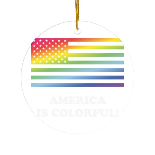 America Is Colorful! (Stars And Stripes) Ceramic Ornaments