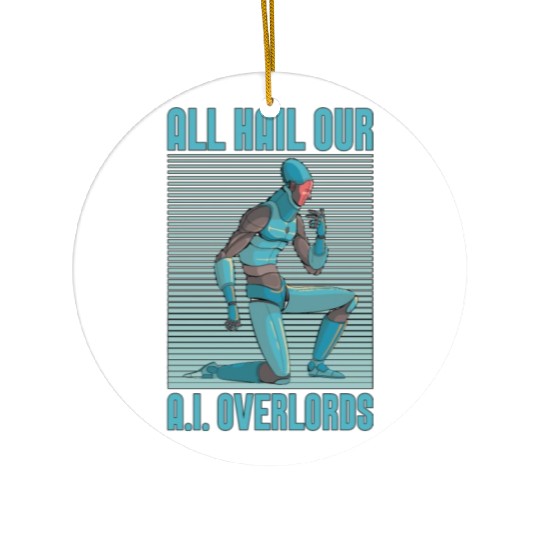 Artificial Intelligence All Hail Our A.I Engineer Ceramic Ornaments