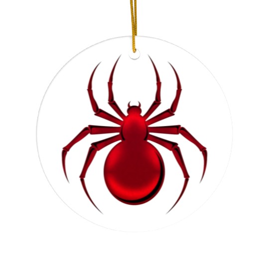 Red Spider Design Ceramic Ornaments