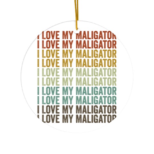 I Love My Maligator Belgian Malinois Dog Lover Ceramic Ornaments