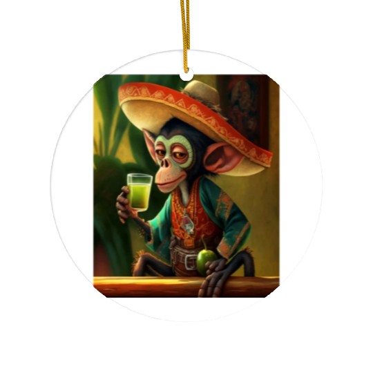 Spider Monkey Animal Lovers Mexican Cowboy Spider Ceramic Ornaments