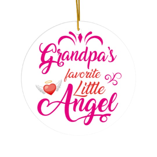Grandpa's Favorite Little Angel Ceramic Ornaments
