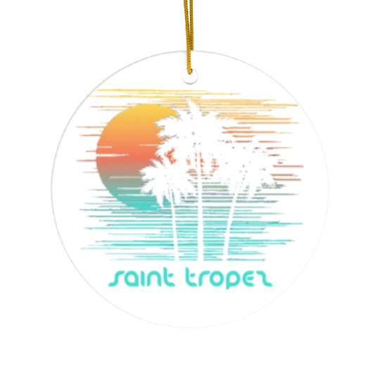 Saint Tropez Stylish Souvenir Vacation Ceramic Ornaments