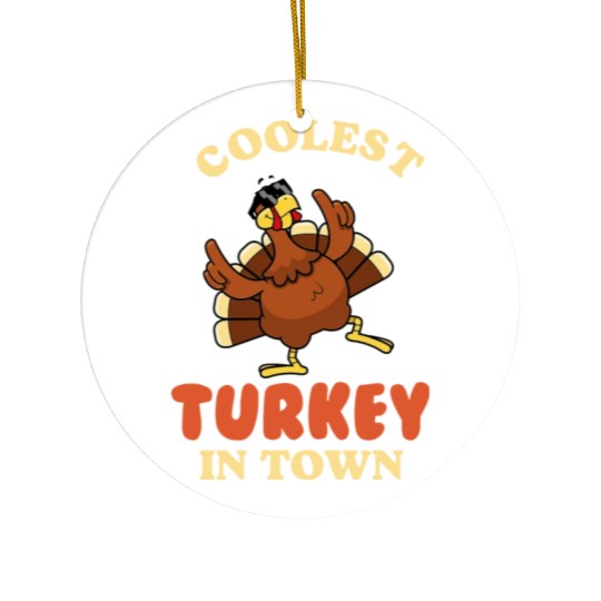Coolest Turkey in Town Ceramic Ornaments
