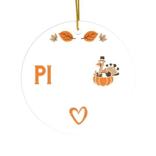 Pumpkin Pi - Thanksgiving Ceramic Ornaments