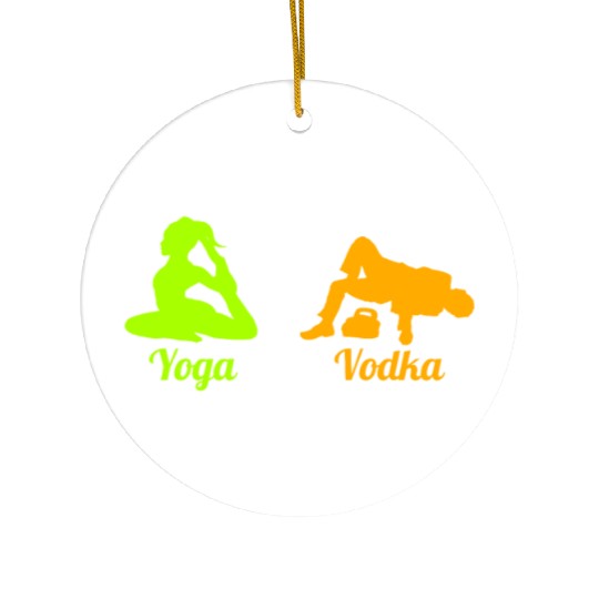 Difference Between Yoga And Vodka St Patricks Day Ceramic Ornaments