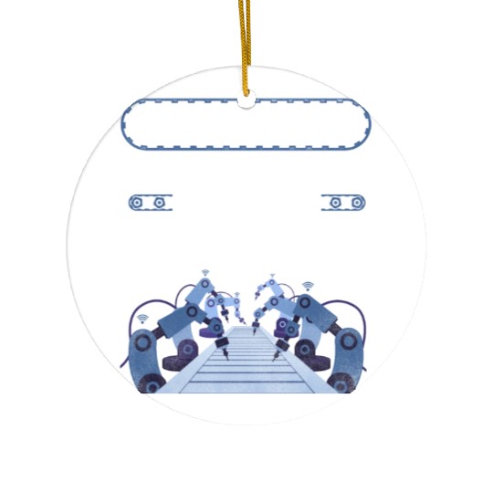 Robot Robotics Engineer Warning Ceramic Ornaments