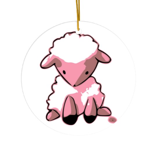 Milo the sad sheep Ceramic Ornaments