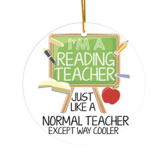 Reading Teacher Ceramic Ornaments