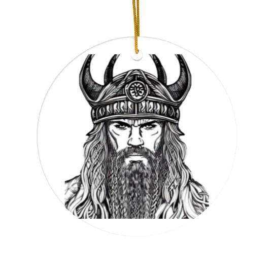 Viking Warrior Valhalla Norman Odin Ceramic Ornaments