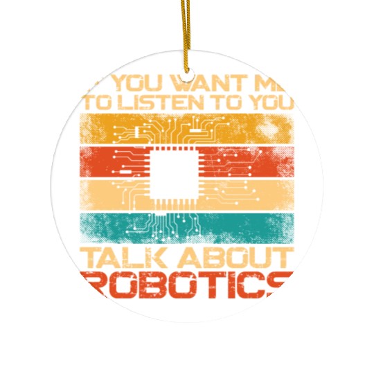 Robot Robotics Engineer Retro Ceramic Ornaments