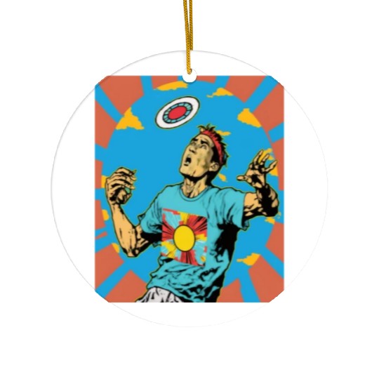 Ultimate Frisbee Retirement Appreciation Pop Art Ceramic Ornaments