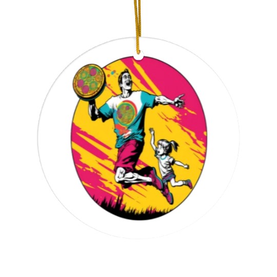 Ultimate Frisbee Retirement Appreciation Pop Art Ceramic Ornaments