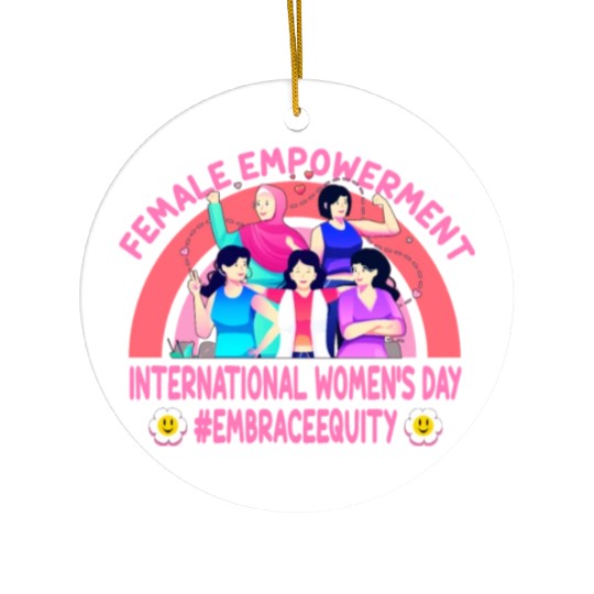 International Women's Day: Feminism Embrace Equity Ceramic Ornaments