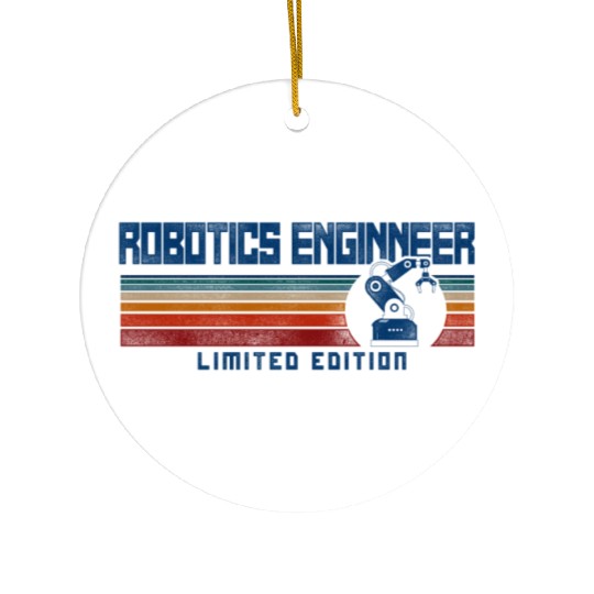 Robot Robotics Engineer Retro Ceramic Ornaments