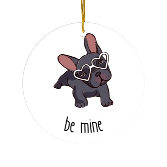 Be mine frenchie. Ceramic Ornaments