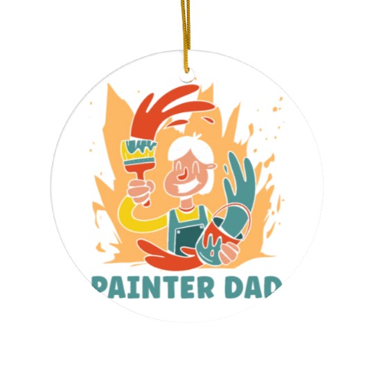 Painter Painting Dad Ceramic Ornaments