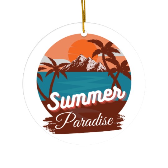Summer paradise Ceramic Ornaments