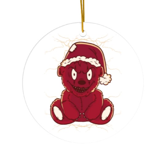 Scary smiling teddy-bear Scary smiling teddy-bear Ceramic Ornaments