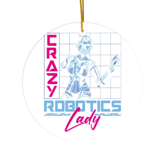 Robot Robotics Engineer Female Ceramic Ornaments