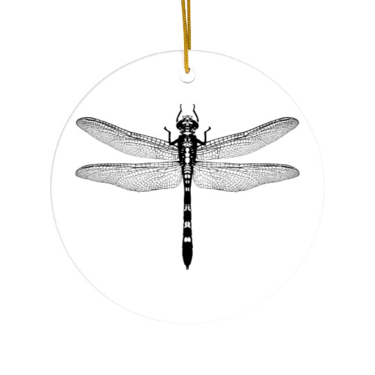 Graphic of a dragonfly Ceramic Ornaments