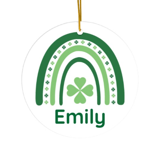 Emily Clover Charm Boho Rainbow Ceramic Ornaments