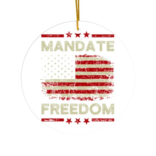 Mandate Freedom idea American Flag Support Medical Ceramic Ornaments