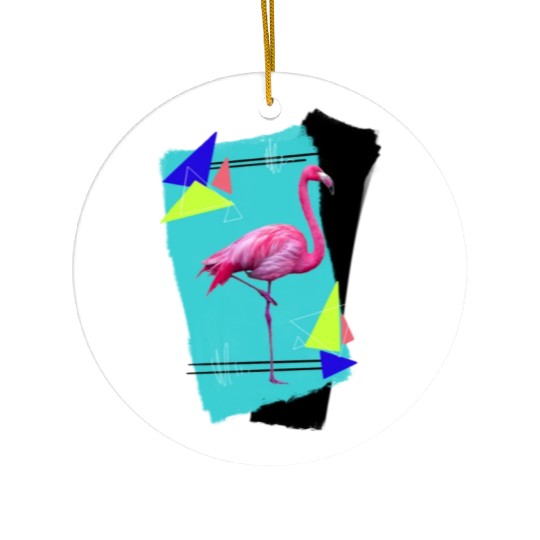 Retro Flamingo Ceramic Ornaments