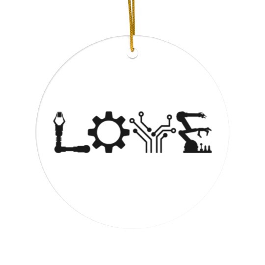 Robot Robotics Engineer Love Ceramic Ornaments