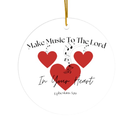 Make Music To The LORD Ceramic Ornaments