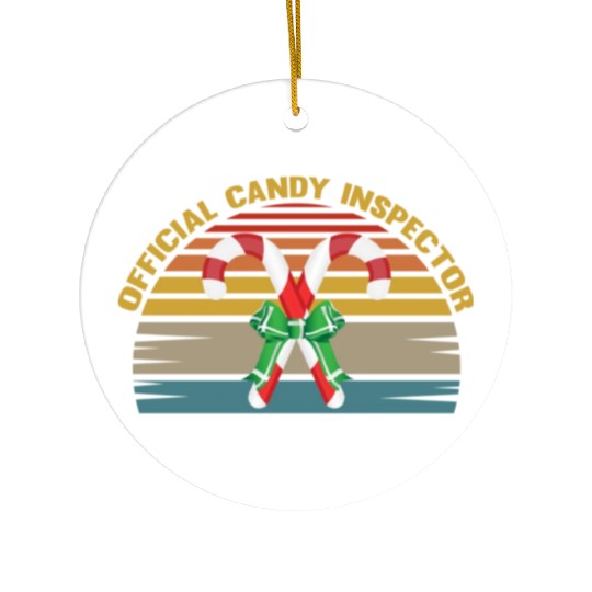 Official Candy Inspector Halloween Candy Corn Ceramic Ornaments