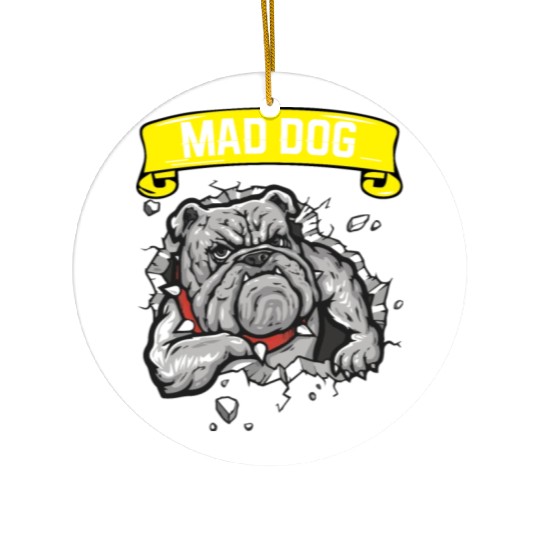 Mad Dog - Pitpull Lover Ceramic Ornaments