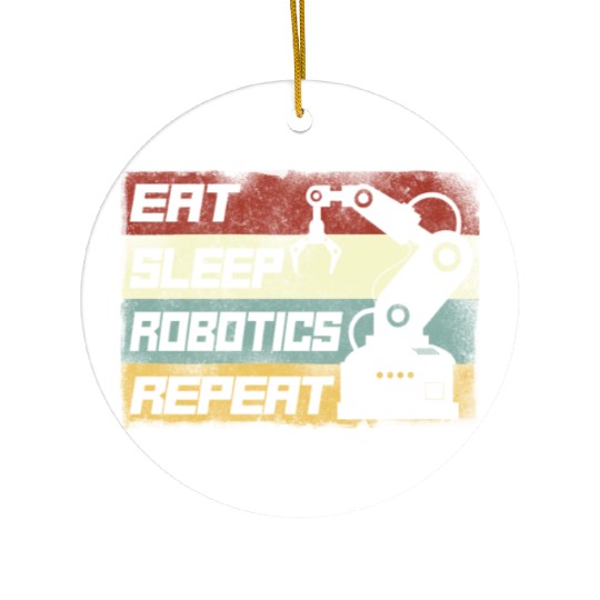 Robot Robotics Engineer Retro Ceramic Ornaments