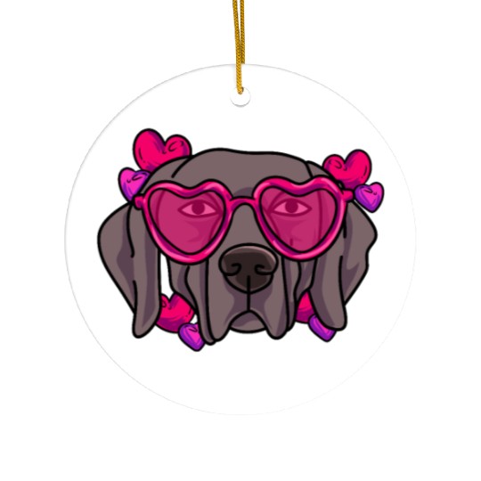 I Love My Weimaraner Ceramic Ornaments