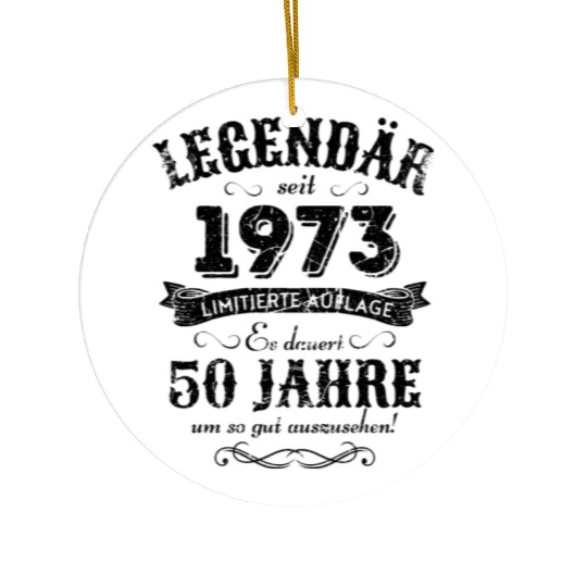 50th Birthday Vintage 1973 Ceramic Ornaments