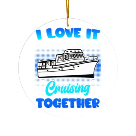 Cruising together cruise ship holiday spring break Ceramic Ornaments