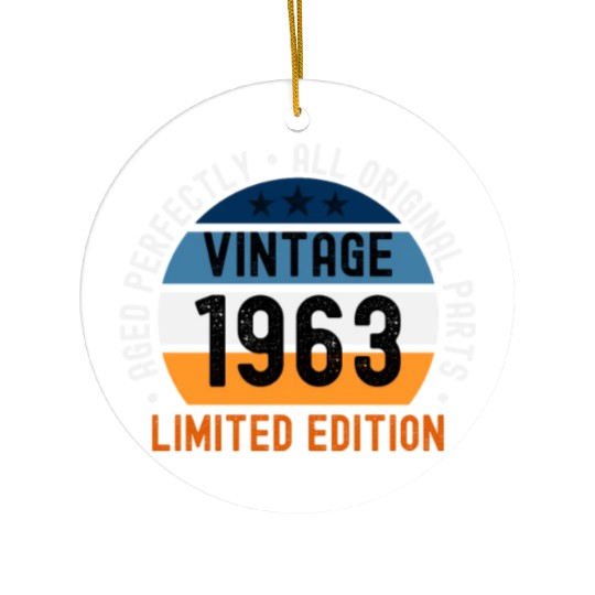 60th Birthday Vintage 1963 Ceramic Ornaments