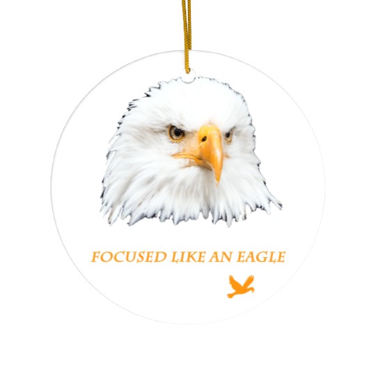 Bald Eagle Gift Idea Focussed like an Eagle Photo Ceramic Ornaments