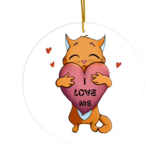 i love me Ceramic Ornaments