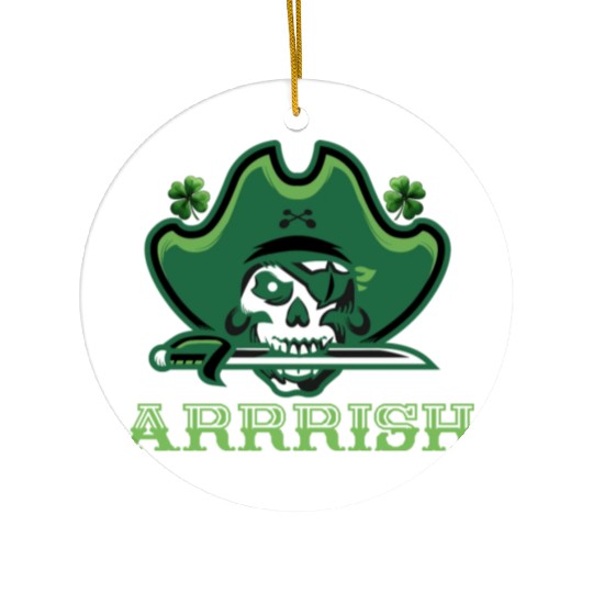 Pirate skull shenanigans Ceramic Ornaments