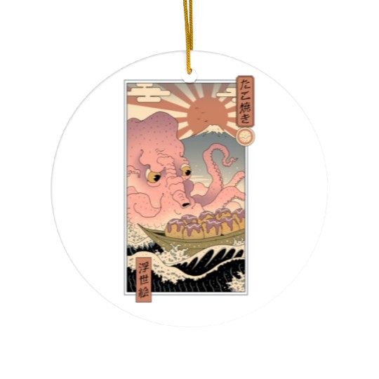 The Great Takoyaki Ceramic Ornaments